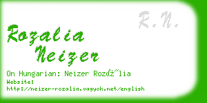 rozalia neizer business card